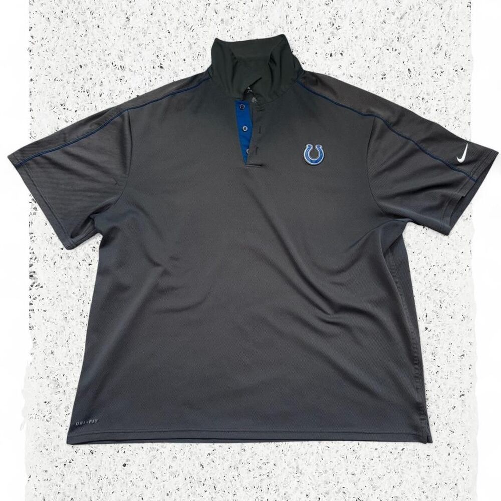 Nike Men's Grey and Black Polo-shirts